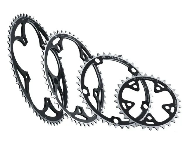 Miche Supertype BCD Campagnolo 135 LK outer chainring, 9-10-speed, black, 48 teeth – remaining stock