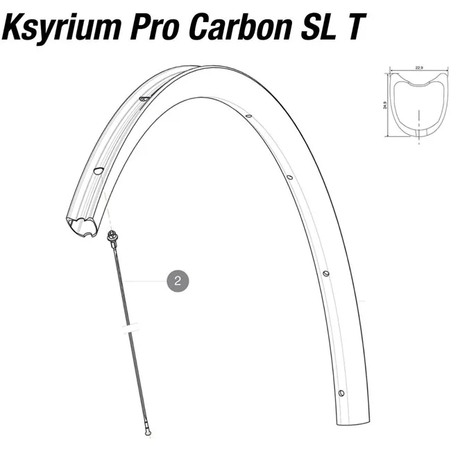 Mavic Ksyrium Pro SL Carbon SL Replacement Rear Wheel Rim (Tubular) from 2016 onwards SOLD OUT