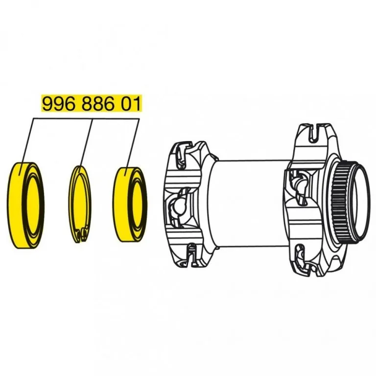 Mavic hub bearings Type 61804 - 61805 | Front wheel QR15/9 DCL | 20x32x7/25x37x7mm set of 2
