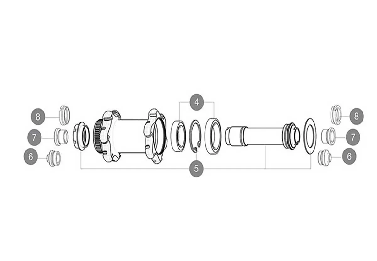 Mavic hub bearings Type 61804 - 61805 | Front wheel QR15/9 DCL | 20x32x7/25x37x7mm set of 2