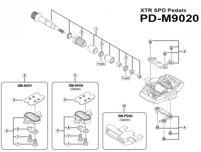 Shimano XTR Pedal Spare Part | Left Footplate