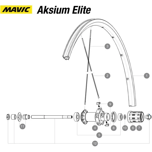 Mavic Aksium Elite replacement spoke, rear wheel left, 282 mm, 2015 model, remaining stock; successor item is V4160101