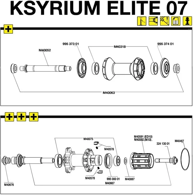 Mavic Hub Bearing Type 6001 | Front Wheel | 12x28x8mm Set of 2