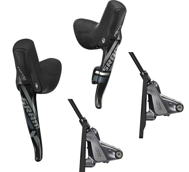 Sram Force 1 Disc Shift/Brake Lever Set 11-speed + Flat Mount Brakes