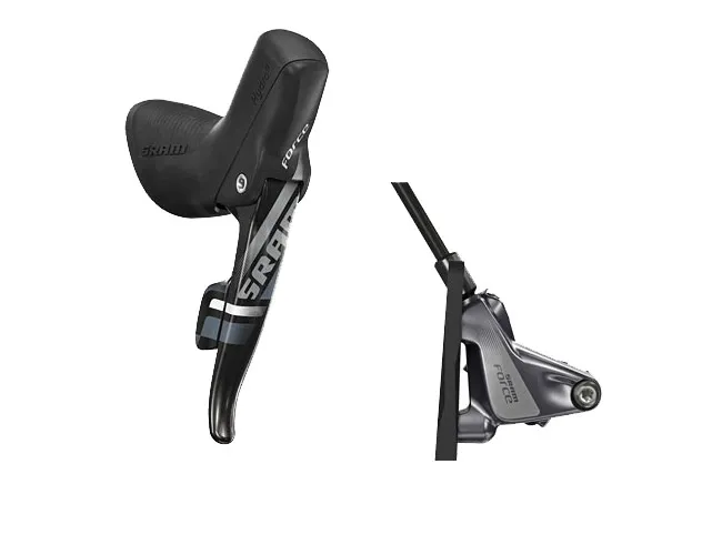 Sram Force 22 Disc right-hand shift/brake lever, 11-speed + flat-mount rear disc brake, 1800 mm cable