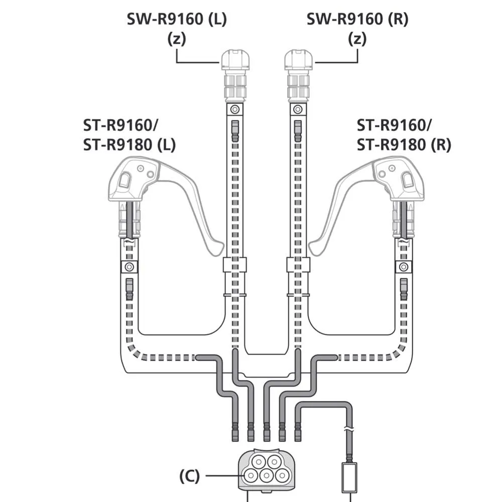 Shimano Di2 SW-R9160 Handlebar-end Shift Lever Set 12/11-speed 2-speed set