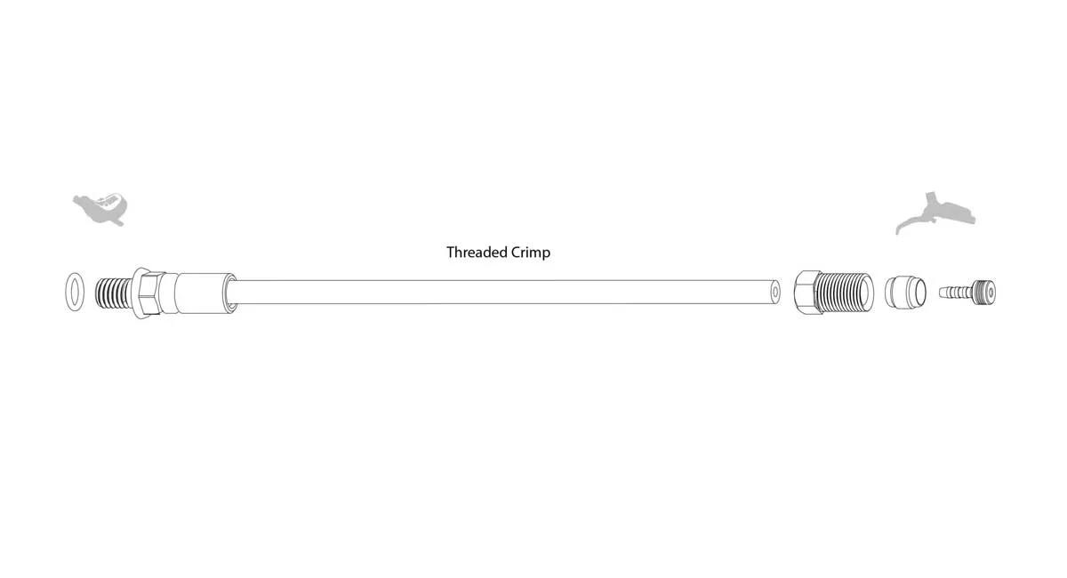Sram Guide - Avid brake line 200 cm 0 degrees screw connection black