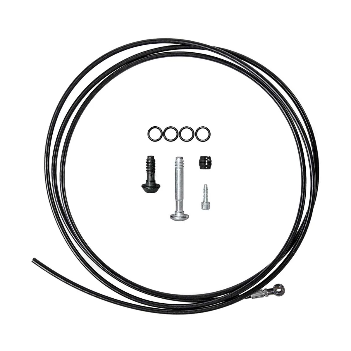 Magura disc brake hose, 90-degree connector, 2500 mm, black