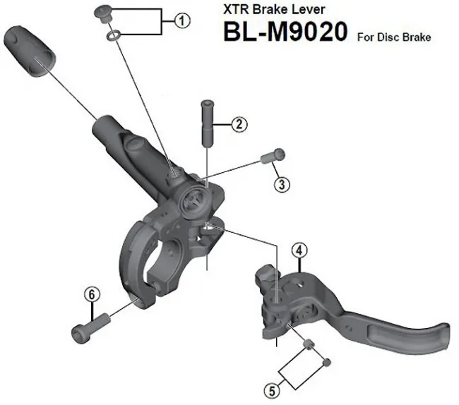 Shimano XTR / XT Disc Brake Lever Spare Part | Brake Line Cover