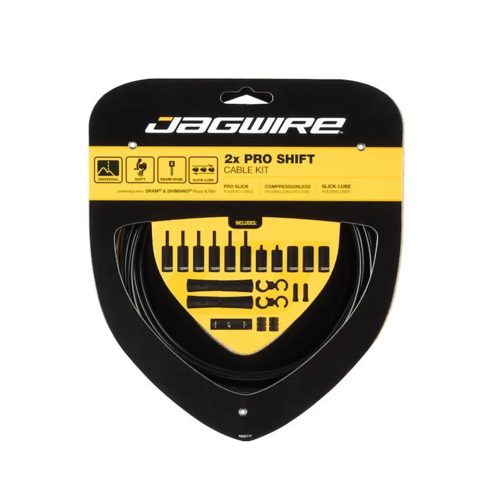 Jagwire Pro Shift 2x Shift Cable Set Road/MTB Black