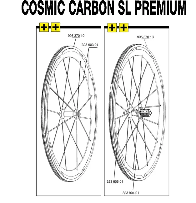Mavic Cosmic Carbone replacement spoke, rear wheel (right), 289 mm, without nipple – remaining stock