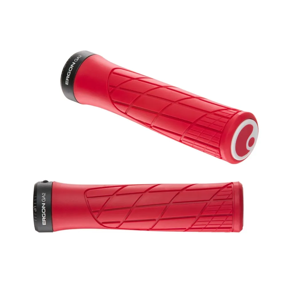 Ergon GA2 Lock-On Handlebar Grips 30mm Risky Red