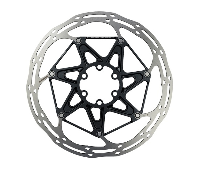 SRAM Centerline X brake disc, 6-bolt, two-piece, rounded, 140 mm, including steel bolts