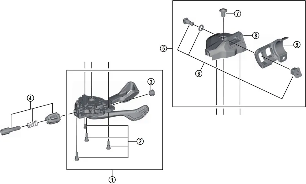 Shimano Deore XTR / Deore XT Shift Lever Spare Part | Shift Lever Mounting Screws