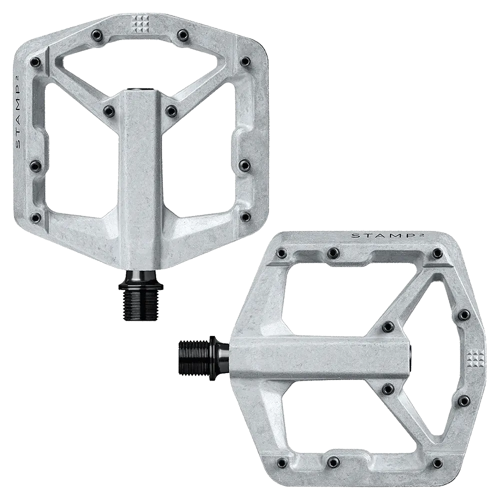 Crankbrothers Stamp 2 Platform Pedals, raw silver, large