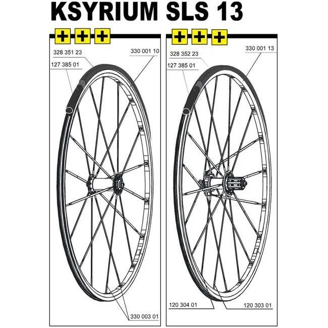 Mavic Ksyrium SLE / SLS / SL Replacement Spoke, Front Wheel 283.5 mm, Remaining Stock