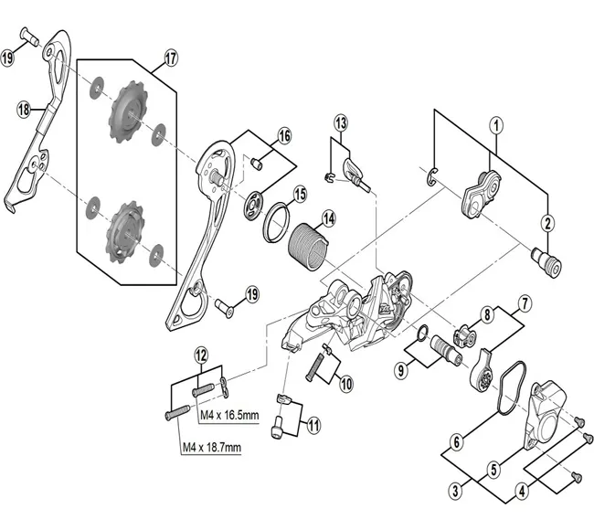 Spare parts: Shimano Deore XT RD-M786 10-speed rear derailleur