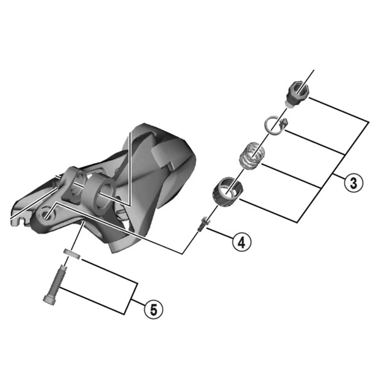Shimano rear derailleur / front derailleur spare part | Nose for cable clamp screw