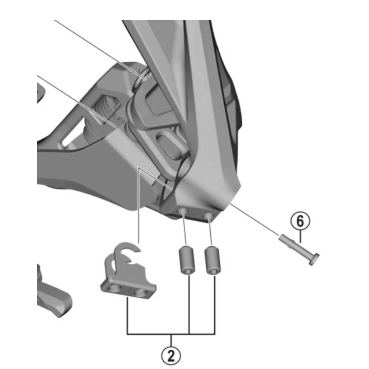 Shimano rear derailleur / front derailleur spare part | Nose for cable clamp screw