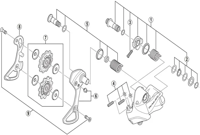 Shimano DURA-ACE Rear Derailleur RD 7800 / RD-7070 / RD-7970 Spare Part | Adjustment screw for tension spring