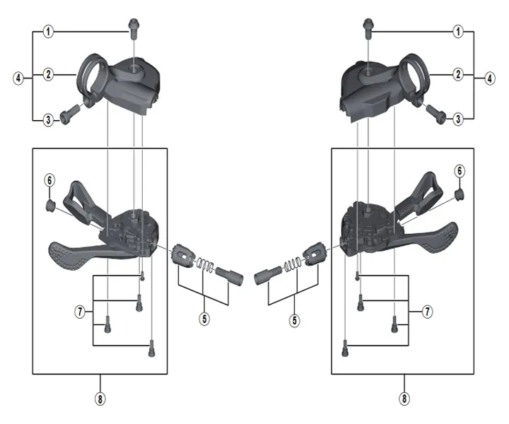 Shimano XTR SLM9000 shift lever spare parts