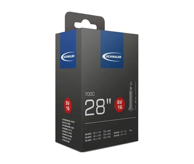 Schwalbe SV 16 Inner Tube | Road - Gravel Butyl 28-inch 28-32 x 622 Presta valve 40 mm - Remaining stock