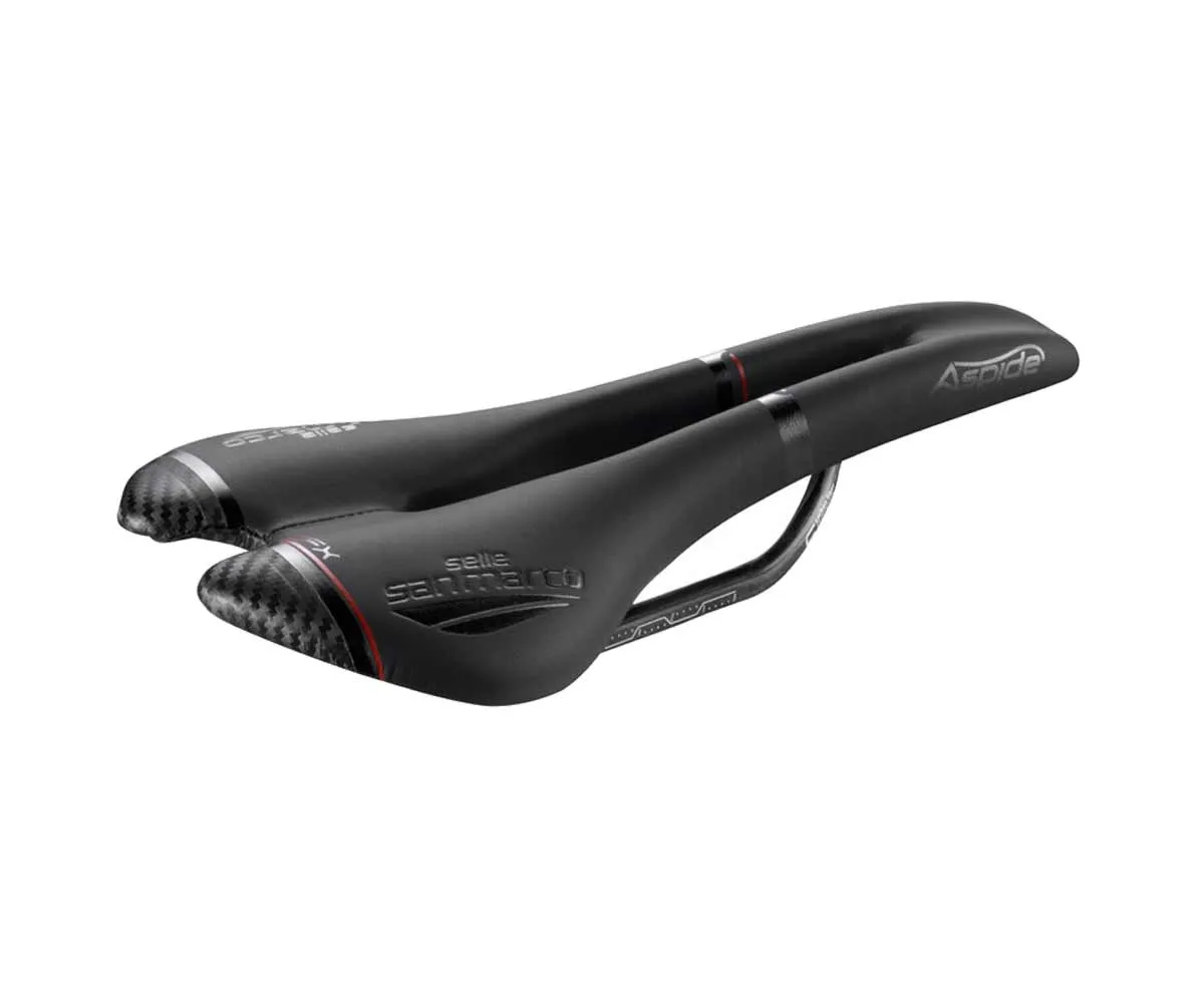 Selle San Marco Aspide Carbon FX Saddle L2 Wide black-red frame carbon