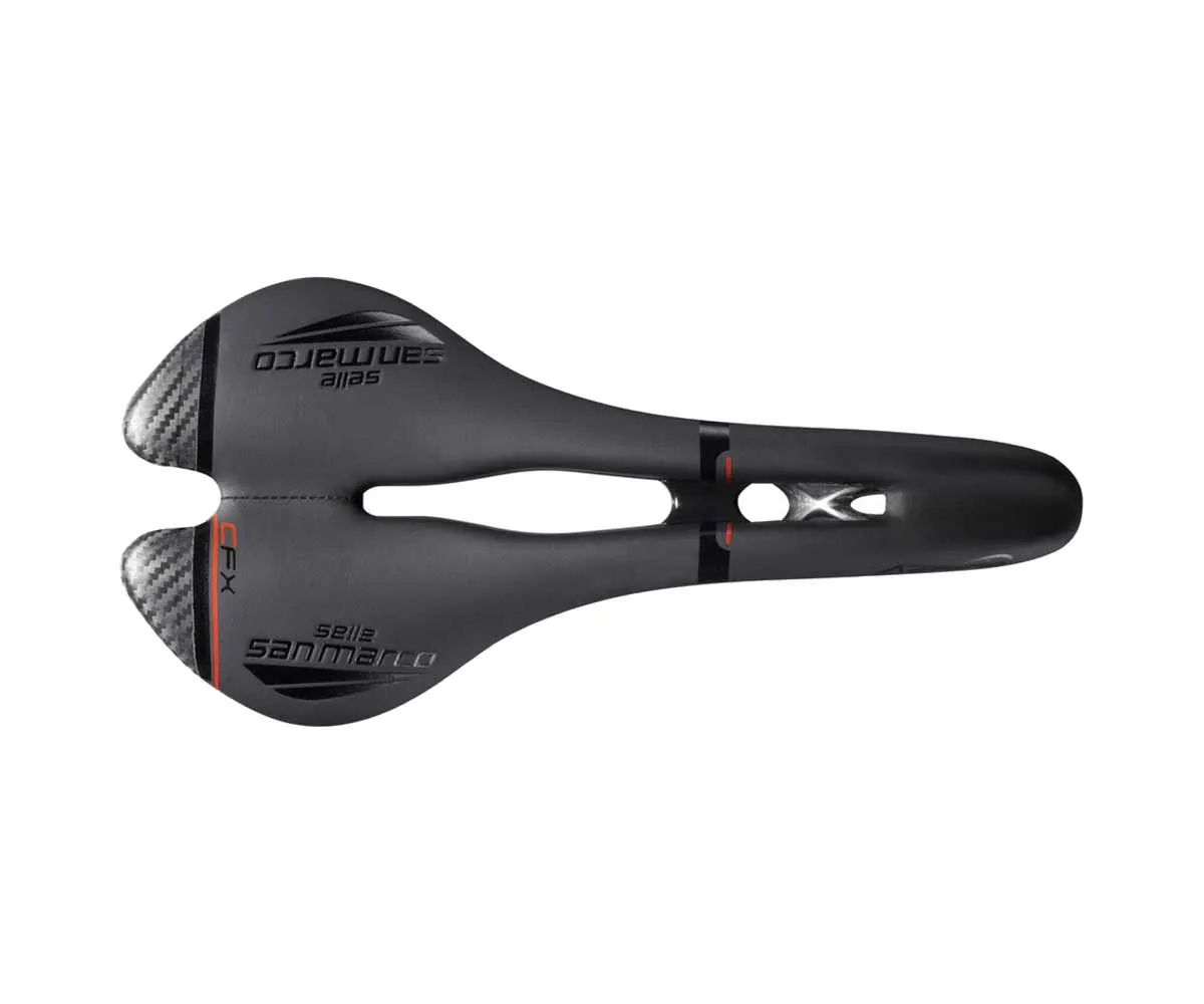 Selle San Marco Aspide Carbon FX Saddle L2 Wide black-red frame carbon