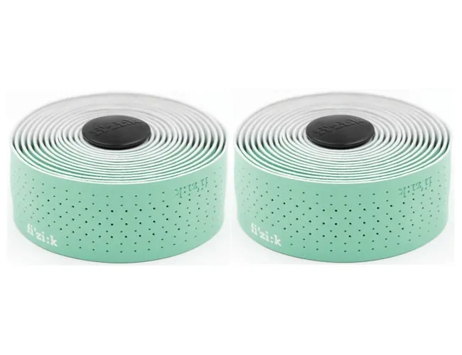 Fizik Tempo Microtex Classic Handlebar Tape 2mm white-green-celeste