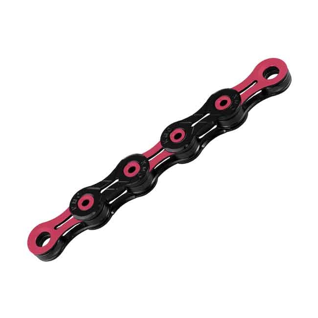 KMC Chain DLC11 waxed incl Link 11-speed 118 links black-pink
