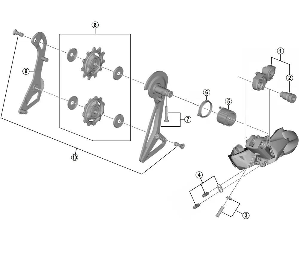 Shimano DURA-ACE Di2 RD-R9150 Rear Derailleur Spare Part | Inner Chain Guide No. 9