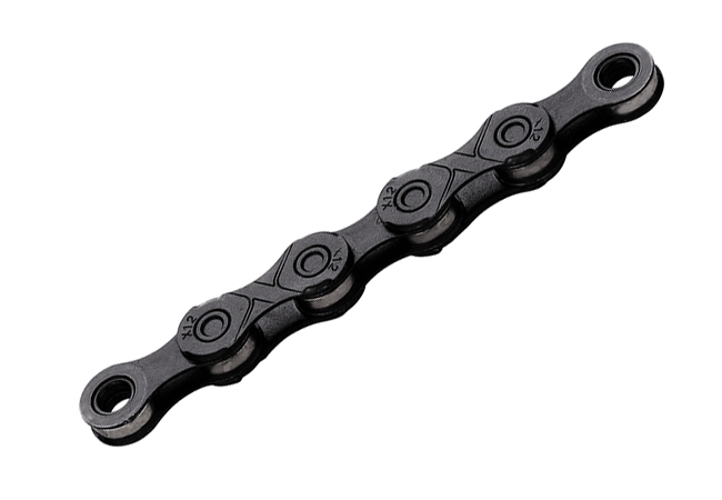 KMC X12 BlackTech waxed chain, including link, 126 links, 12-speed, black
