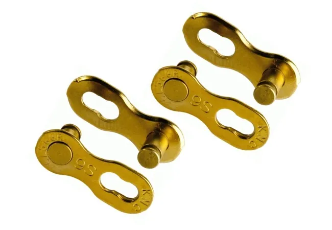 KMC MissingLink 9R Ti-N Gold Chain Lock, 9-speed, 2 sets
