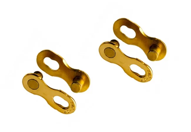 KMC MissingLink 12NR Ti-N Gold chain lock for 12-speed chains, 2-pack