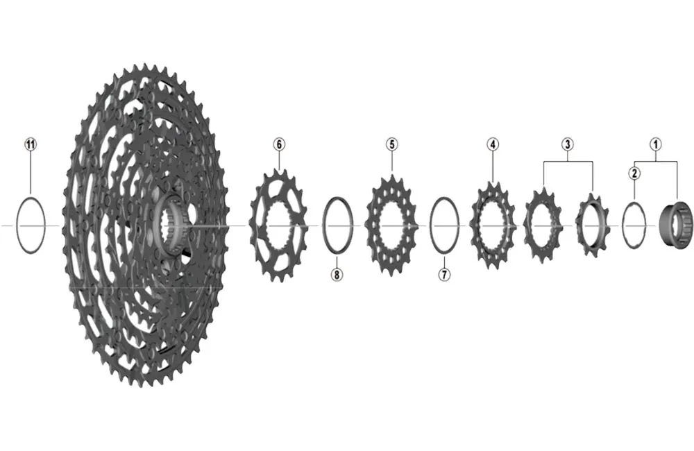 Shimano SLX / XT / XTR Cassette Spare Part | 12-speed Micro Spline Sprocket 10 and 12 teeth No. 3