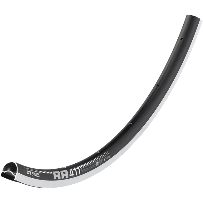 DT Swiss RR 411 RB Road Rim, symmetrical, rim brake, 28-inch, black, 32-hole