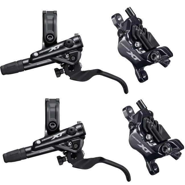 Shimano Deore XT M8120 Disc Set, black, 4-piston disc brakes