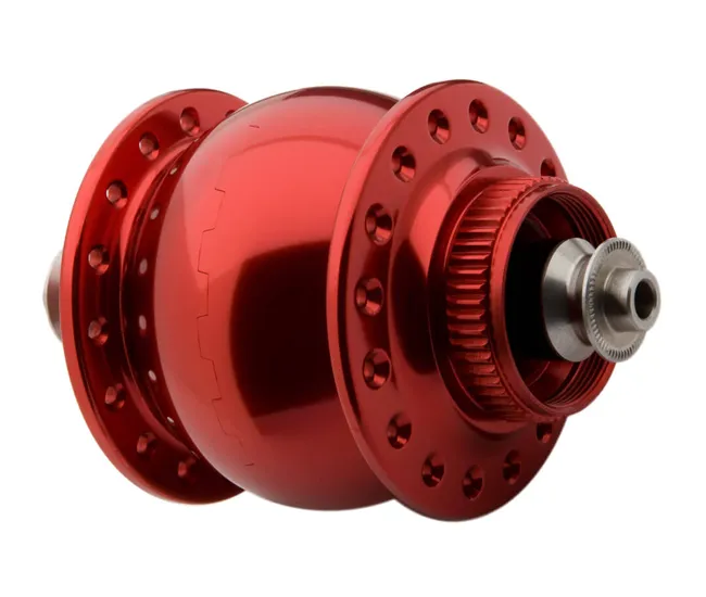 Schmidt SON 28 Hub Dynamo Disc Centerlock, red anodised, 36-hole