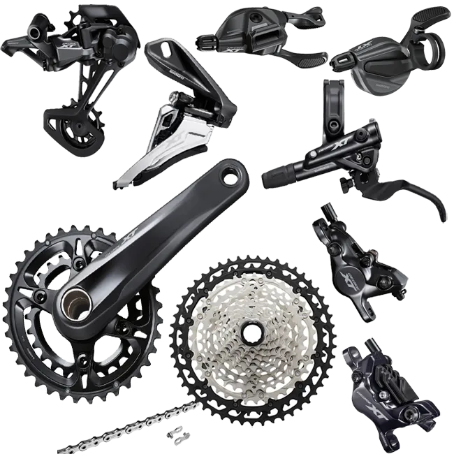 Shimano XT Groupset 8120 MTB 12x2-speed Disc, all black