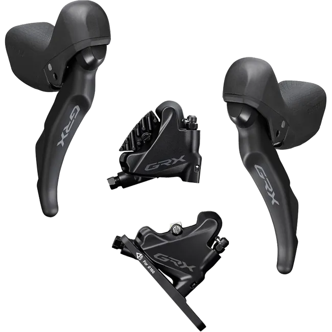 Shimano GRX ST-RX600 STI Dual Control 11x2-speed disc set + BR-RX400 flat-mount disc brakes