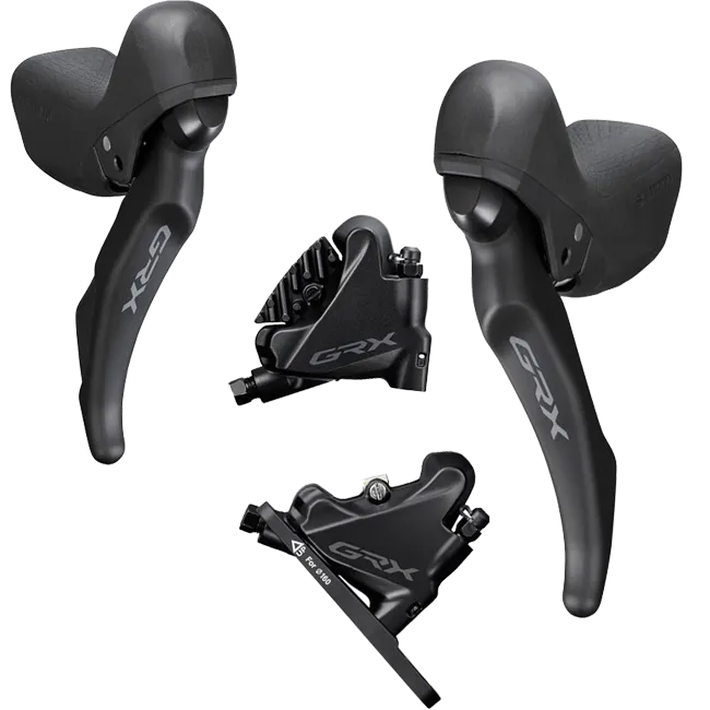 Shimano GRX ST-RX600 STI Dual Control Disc Set 11x1-speed + BR-RX400 Flat Mount Disc Brakes