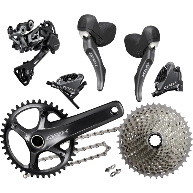 Shimano GRX RX810 groupset 11x1-speed Disc complete max 34 teeth