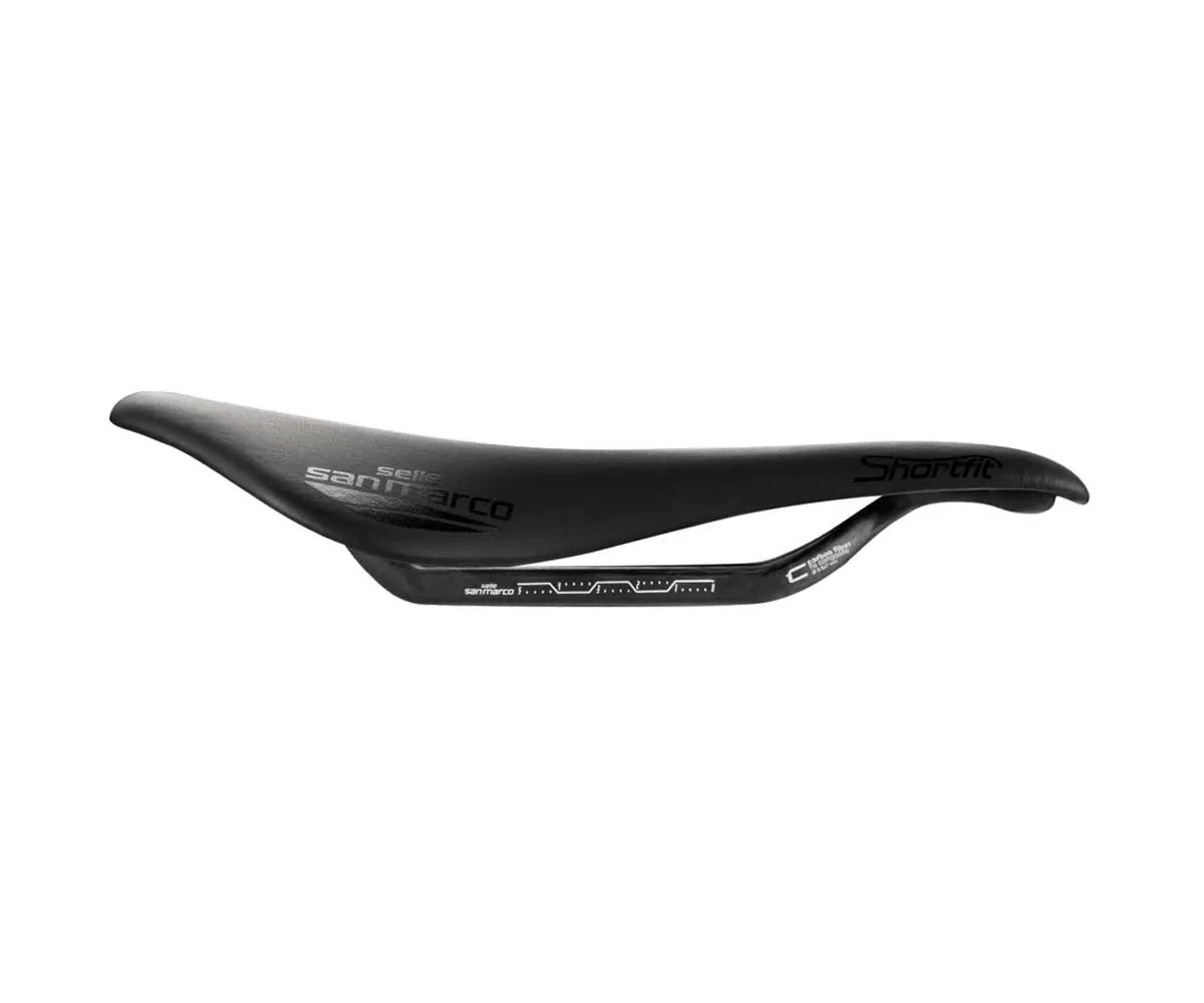 Selle San Marco ShortFit Superleggera Saddle L3 Wide, black, carbon frame