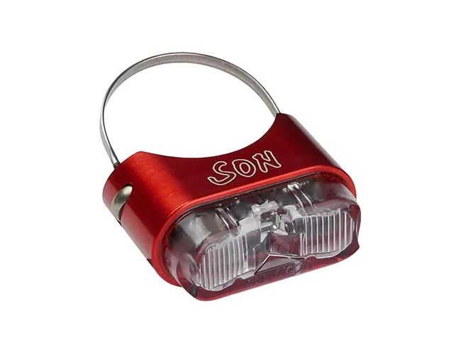 Schmidt’s SON rear light, seat post, red, clear glass