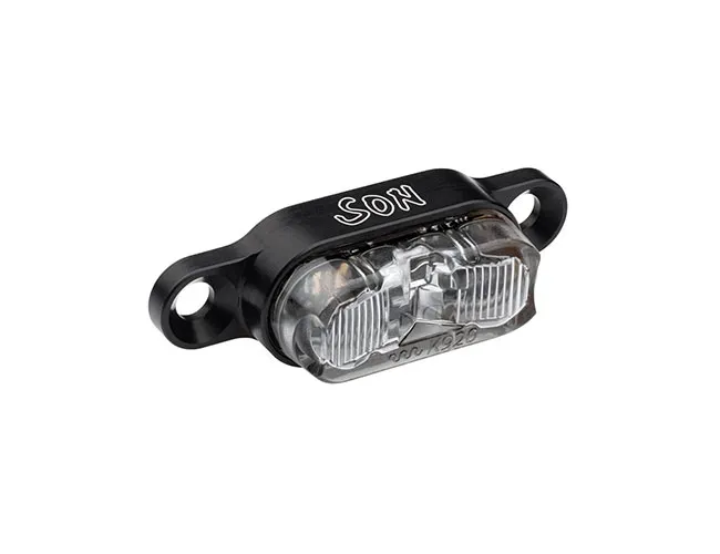 Schmidt’s SON Luggage Rack Rear Light, Black, Clear Glass