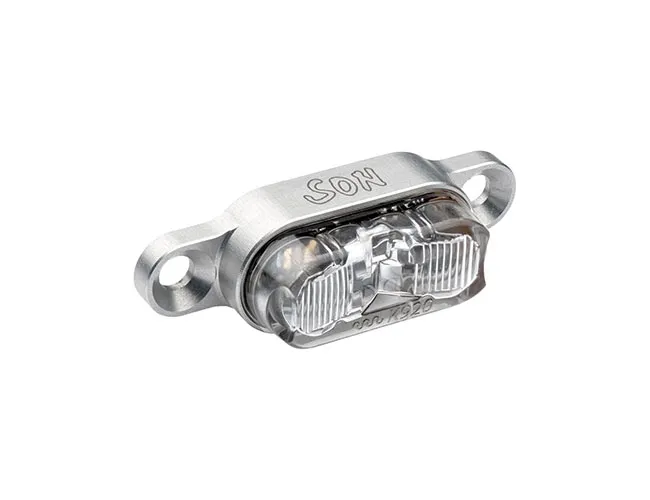 Schmidt's SON Luggage Rack Rear Light, Silver, Clear Glass