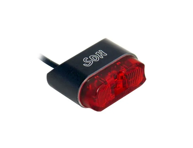 Schmidt’s SON rear light mudguard 190cm cable slim profile colour black glass red