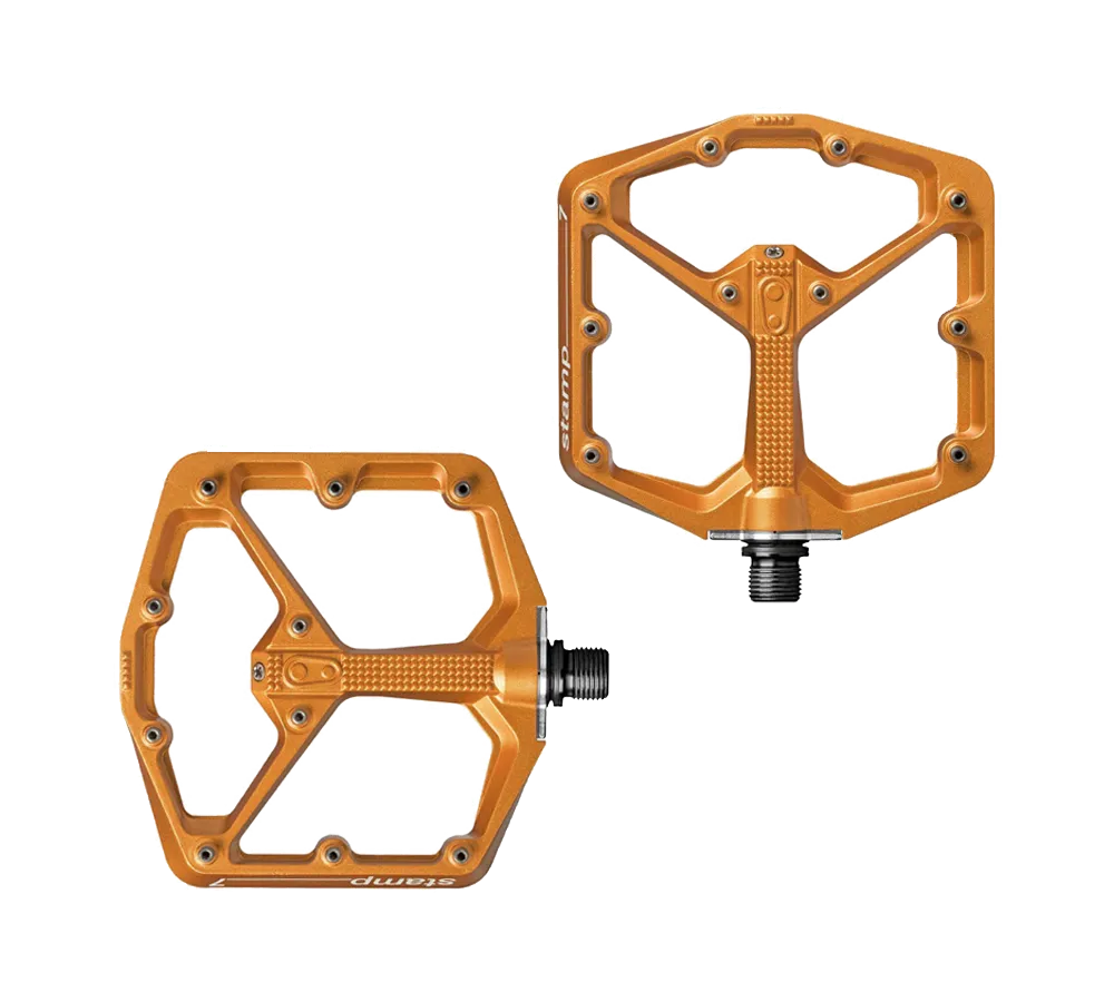 Crankbrothers Stamp 7 Platform Pedals, orange, large