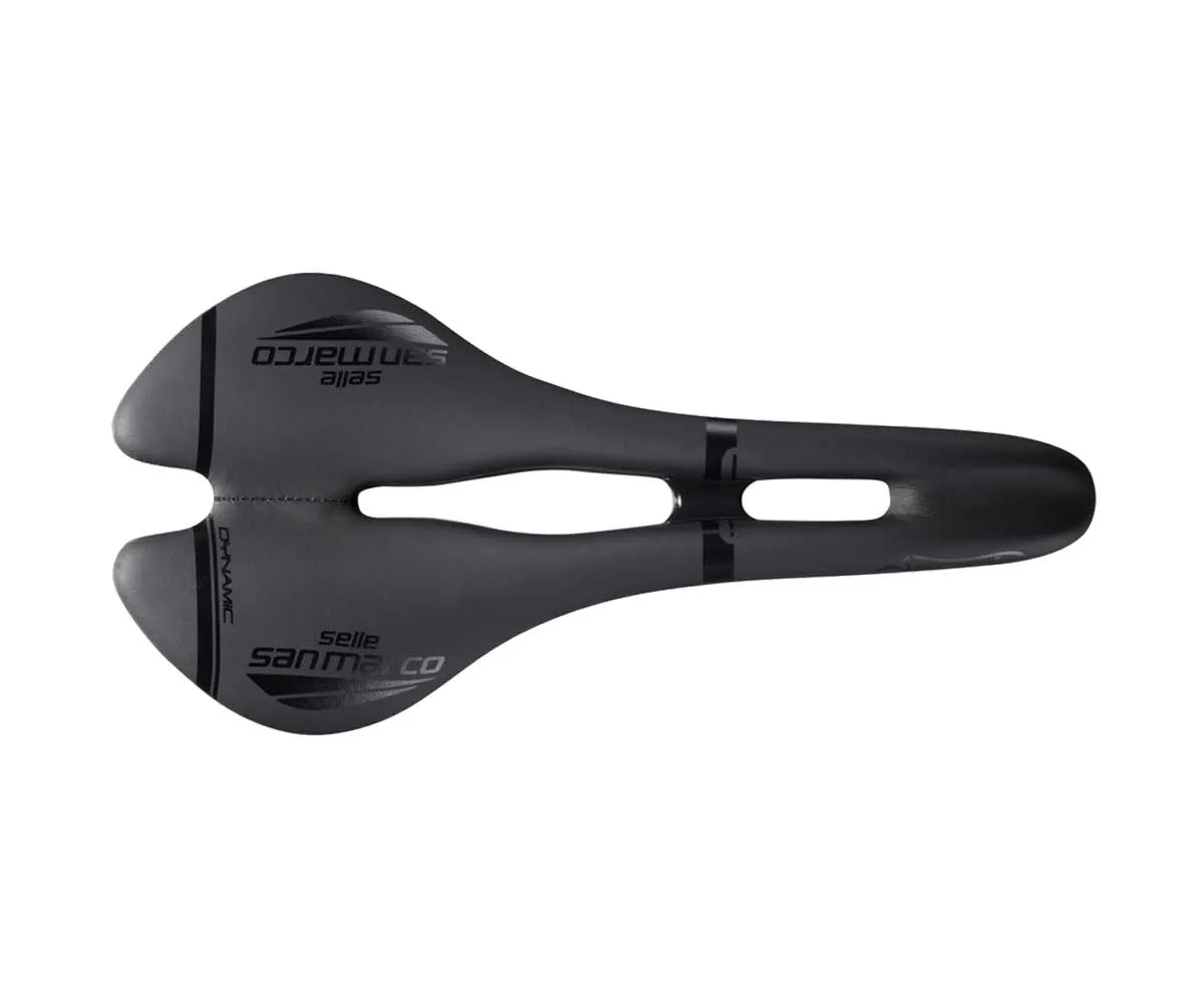 Selle San Marco Aspide Dynamic Open Fit Saddle S2 Narrow Black Frame Manganese