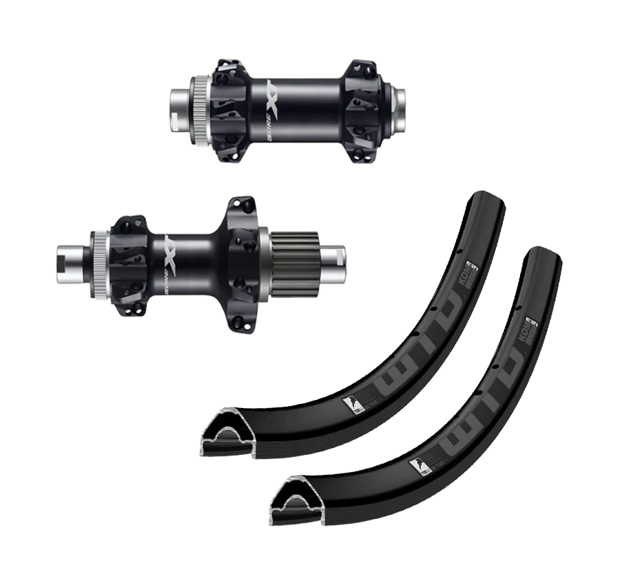 29-inch MTB wheelset: Shimano XT M8110 straight-pull Boost hubs, Rotor Micro Spline + WTB KOM light TCS rims